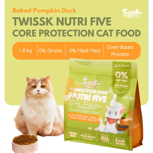 Twissk NutriFive Core Protection Cat Food - Baked Pumpkin Duck - 1.8kg