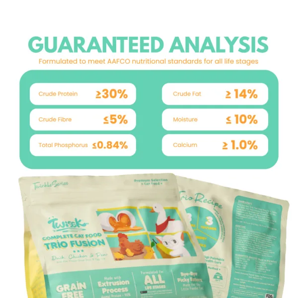 Twissk Twinkle Trio Fusion Cat Food - Duck, Chicken & Pear - 1.5kg