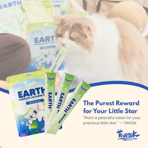 Twissk Solar Complete Cat Puree Stick - Earth ( Chicken with Salmon Oil) - 15g *6