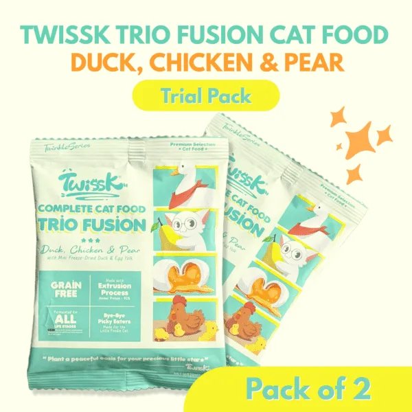 Twissk Twinkle Trio Fusion Cat Food - Duck, Chicken & Pear (Trial Pack) Pack of 2